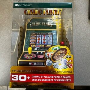 My Arcade Casino Player Handheld Gaming System Poker BJ Roulette 30+ Games NIB